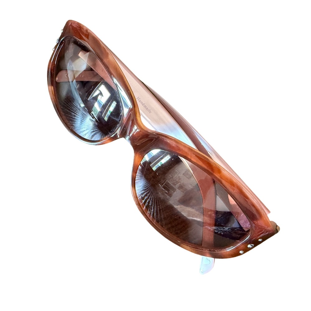 Rare Brighton Rose Bud Sunglasses Handmade Vintage Floral Hardshell Case A1115f - Picture 2 of 15